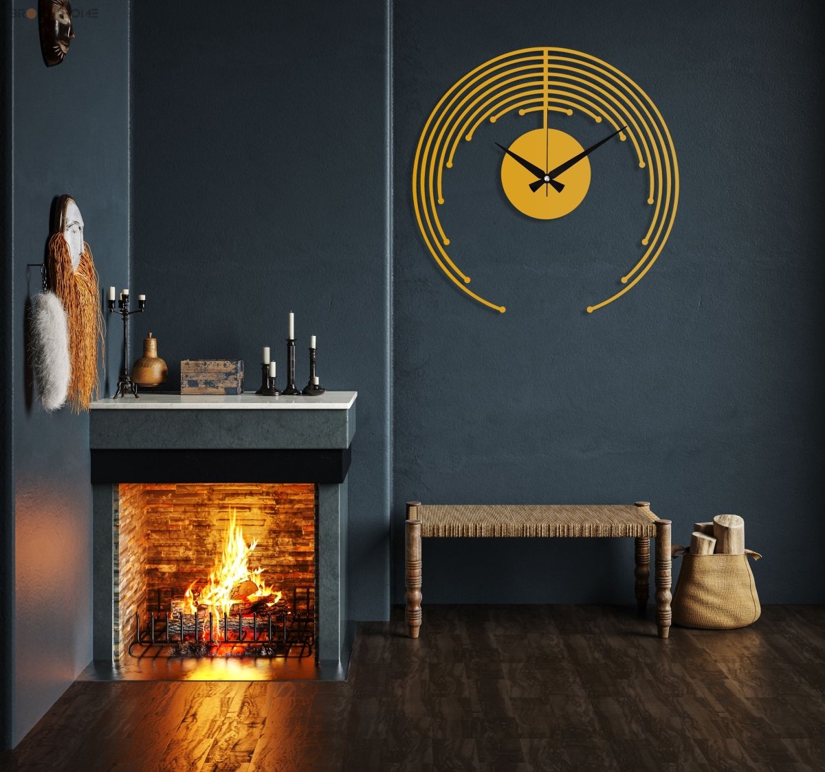 Modern Silent Wall Clock - BrossHome Metal Wall Art
