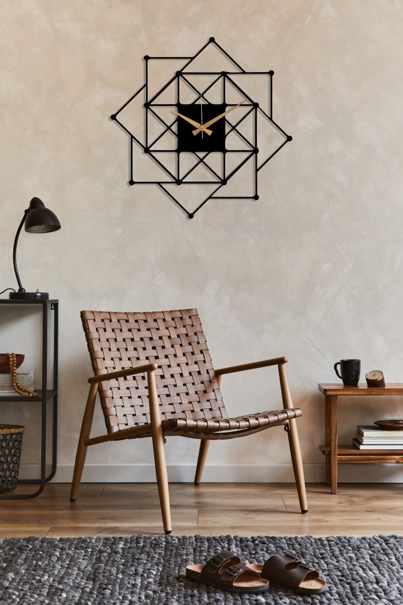 Modern Visions Geometric Wall Clock - BrossHome Metal Wall Art