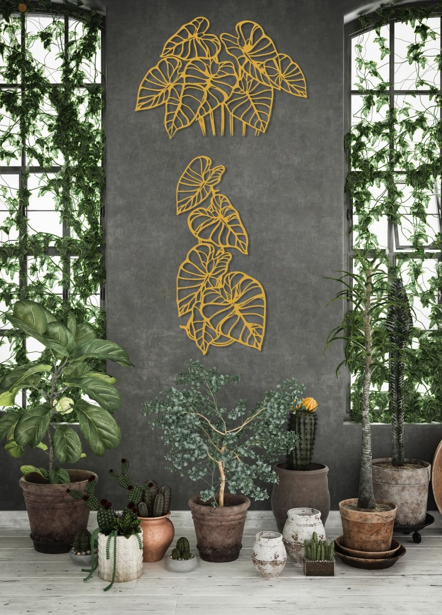 Monstera Leaf Metal Wall Art - BrossHome Metal Wall Art