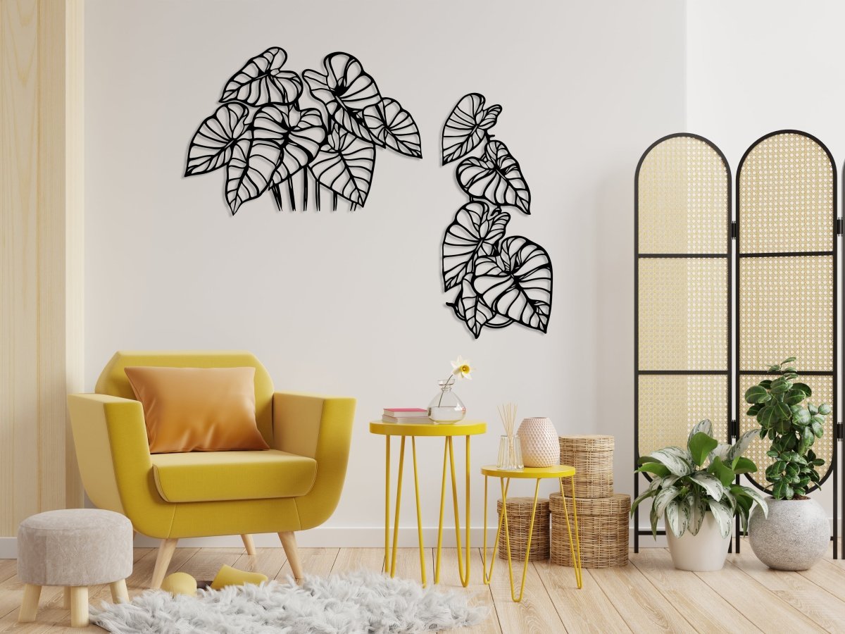 Monstera Leaf Metal Wall Art - BrossHome Metal Wall Art
