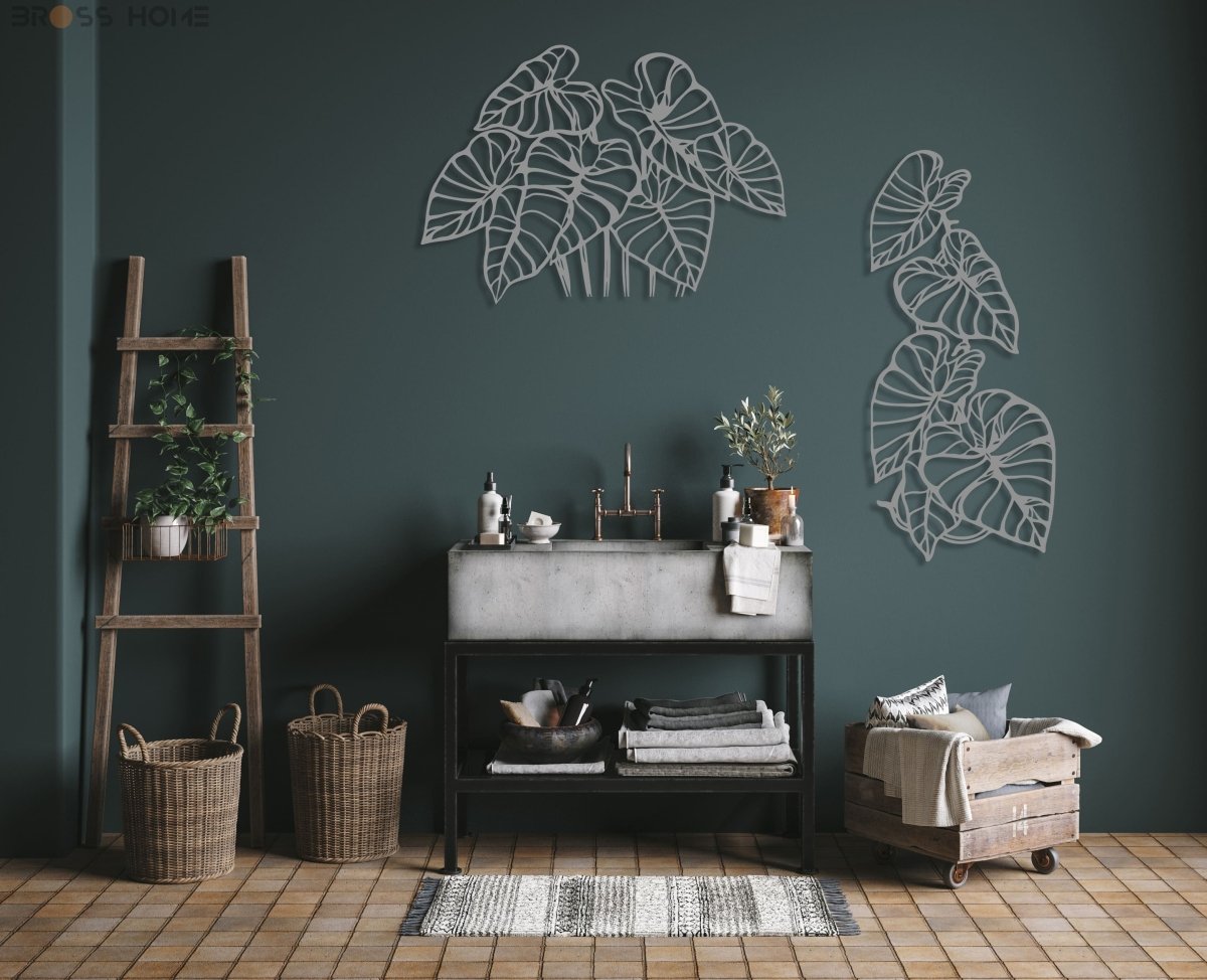 Monstera Leaf Metal Wall Art - BrossHome Metal Wall Art