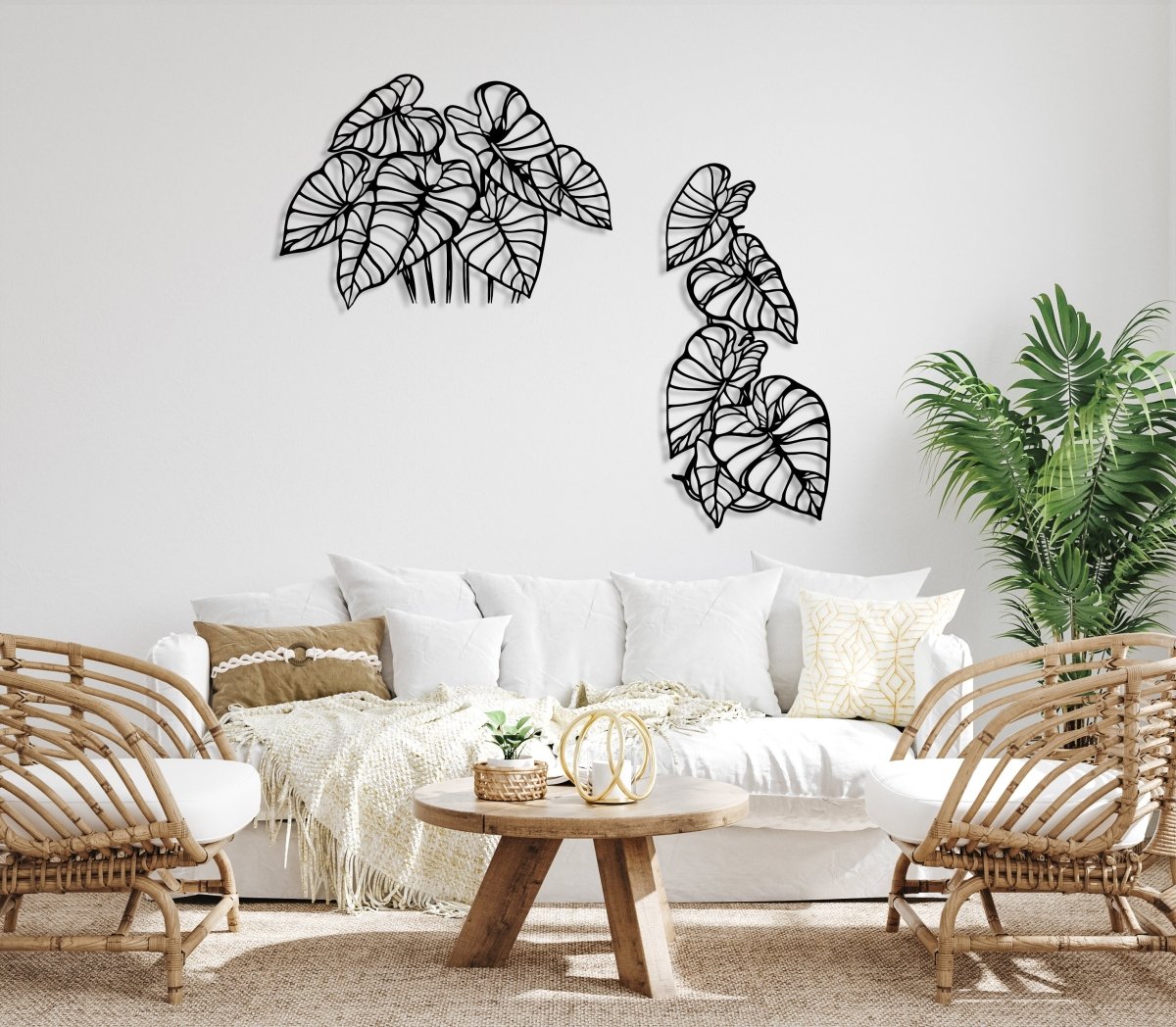 Monstera Leaf Metal Wall Art - BrossHome Metal Wall Art