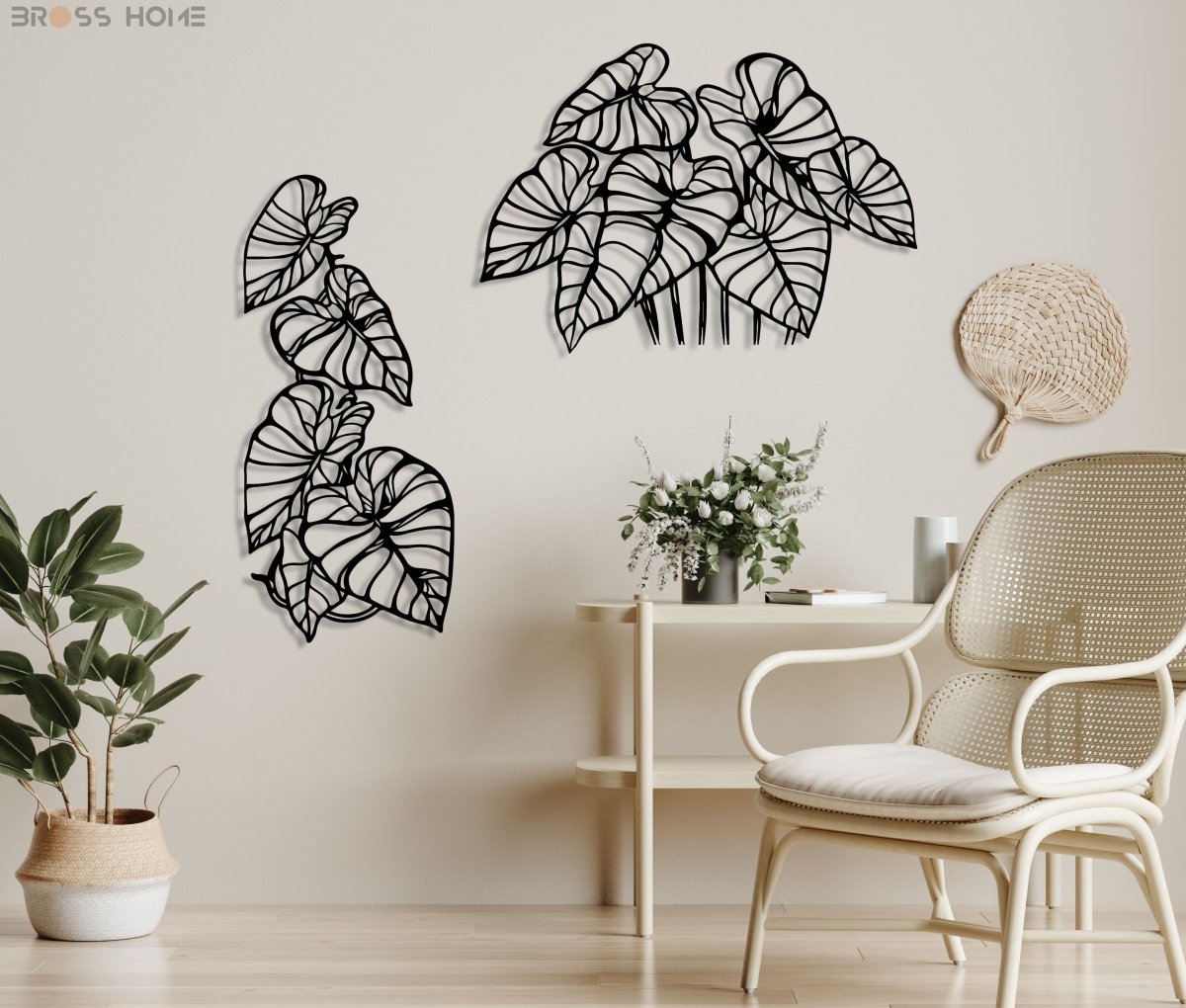 Monstera Leaf Metal Wall Art - BrossHome Metal Wall Art