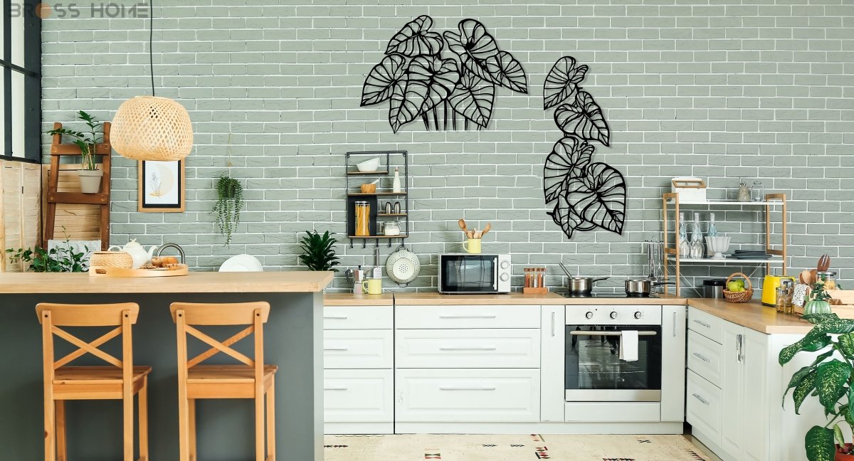 Monstera Leaf Metal Wall Art - BrossHome Metal Wall Art