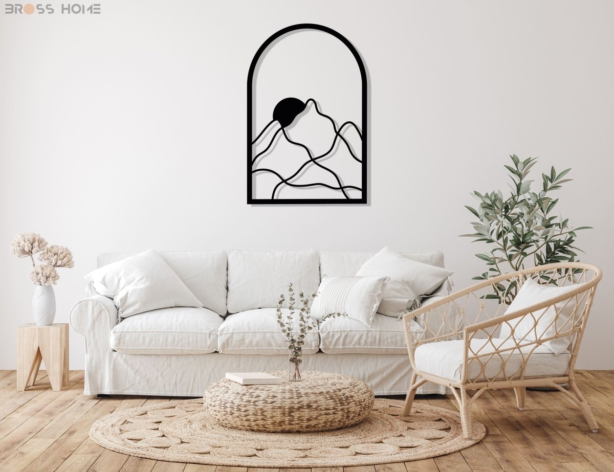 Mountain Abstract Wall Art - BrossHome Metal Wall Art