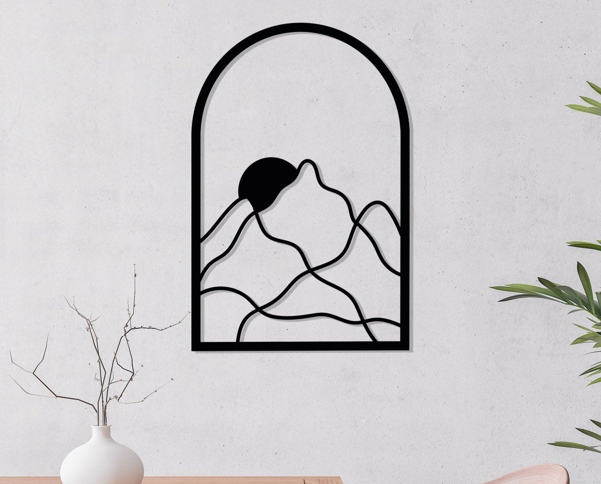 Mountain Abstract Wall Art - BrossHome Metal Wall Art