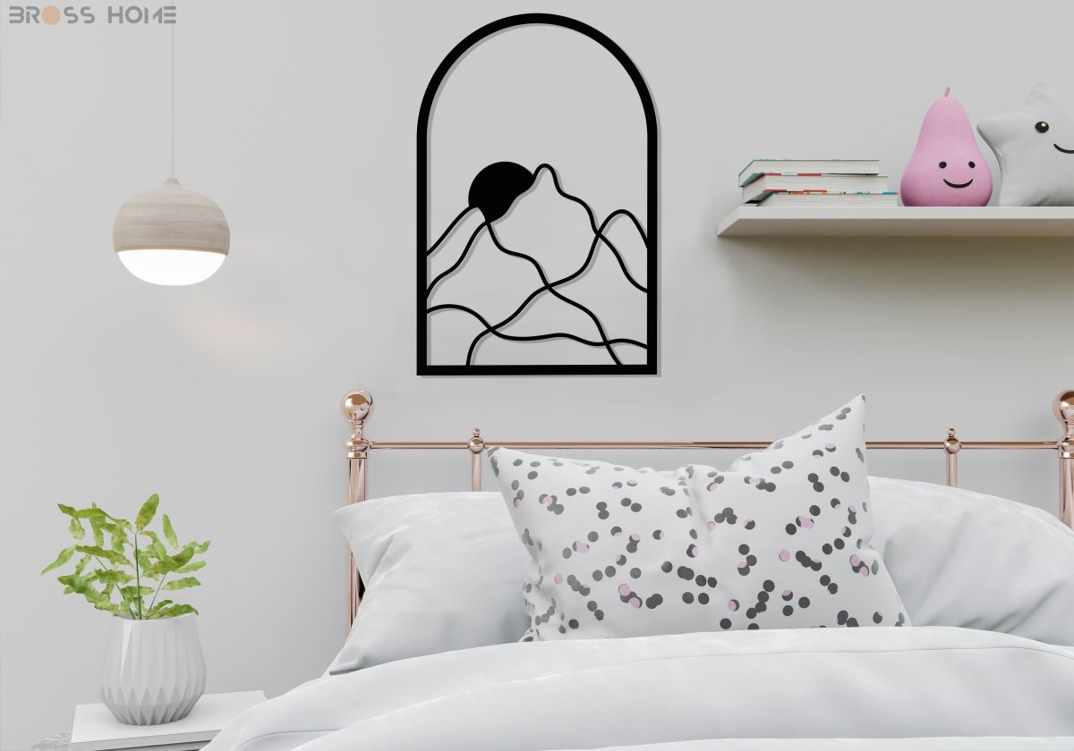 Mountain Abstract Wall Art - BrossHome Metal Wall Art