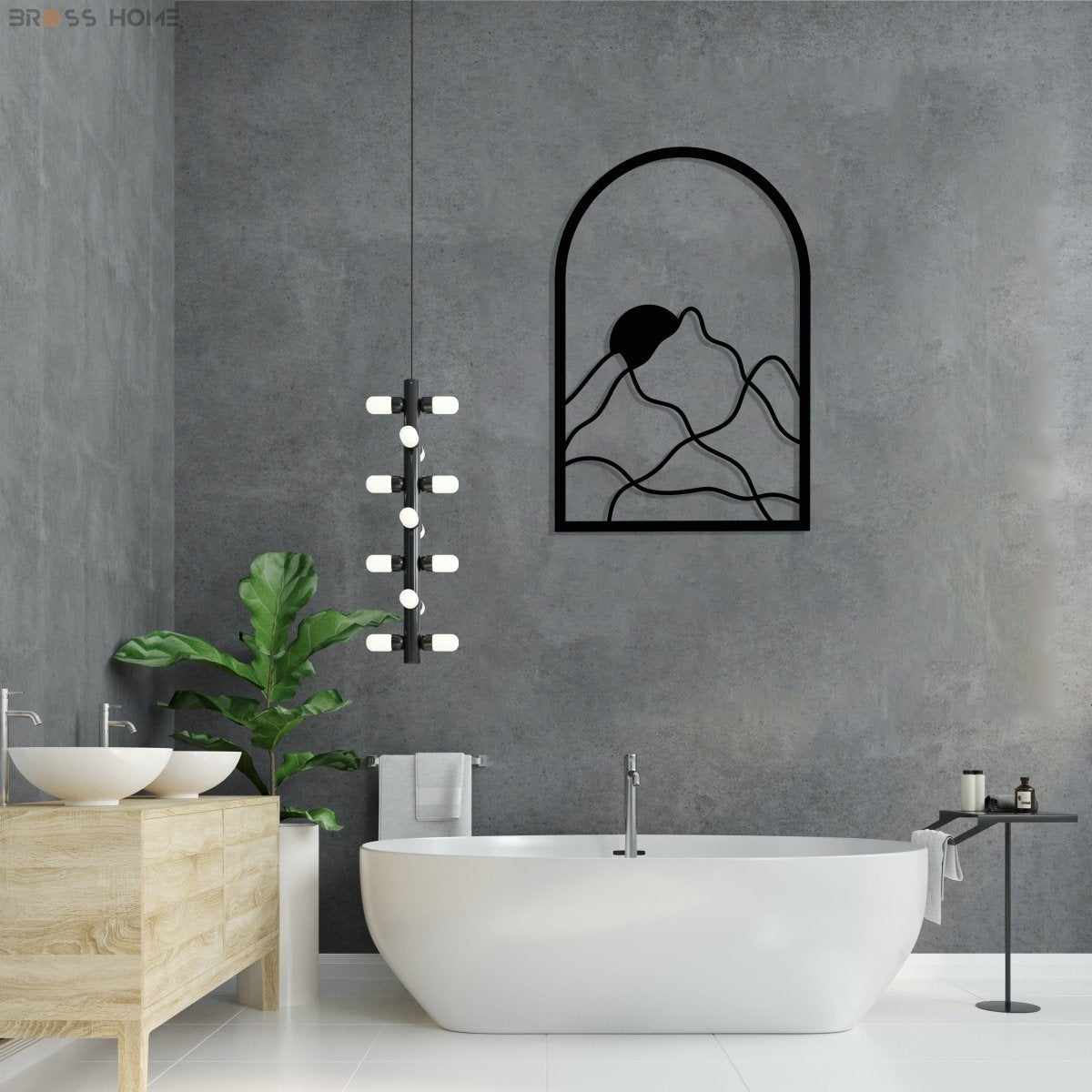 Mountain Abstract Wall Art - BrossHome Metal Wall Art