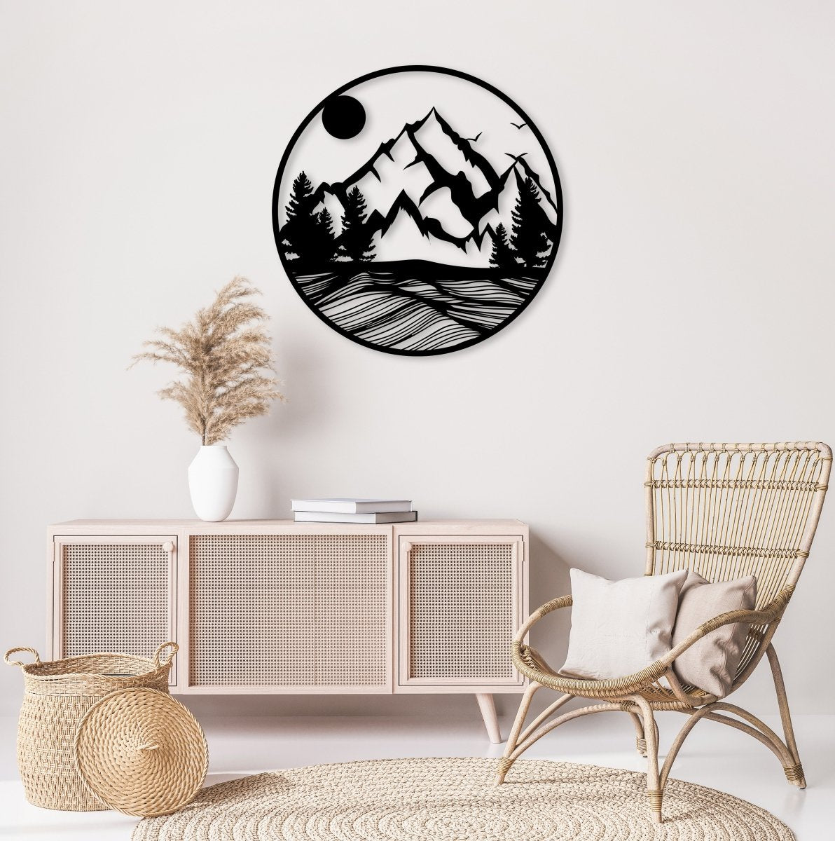 Mountain Forest Metal Wall Art - BrossHome Metal Wall Art