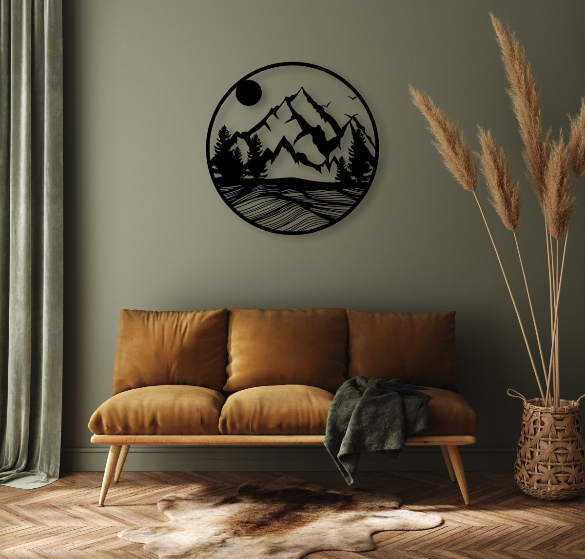 Mountain Forest Metal Wall Art - BrossHome Metal Wall Art
