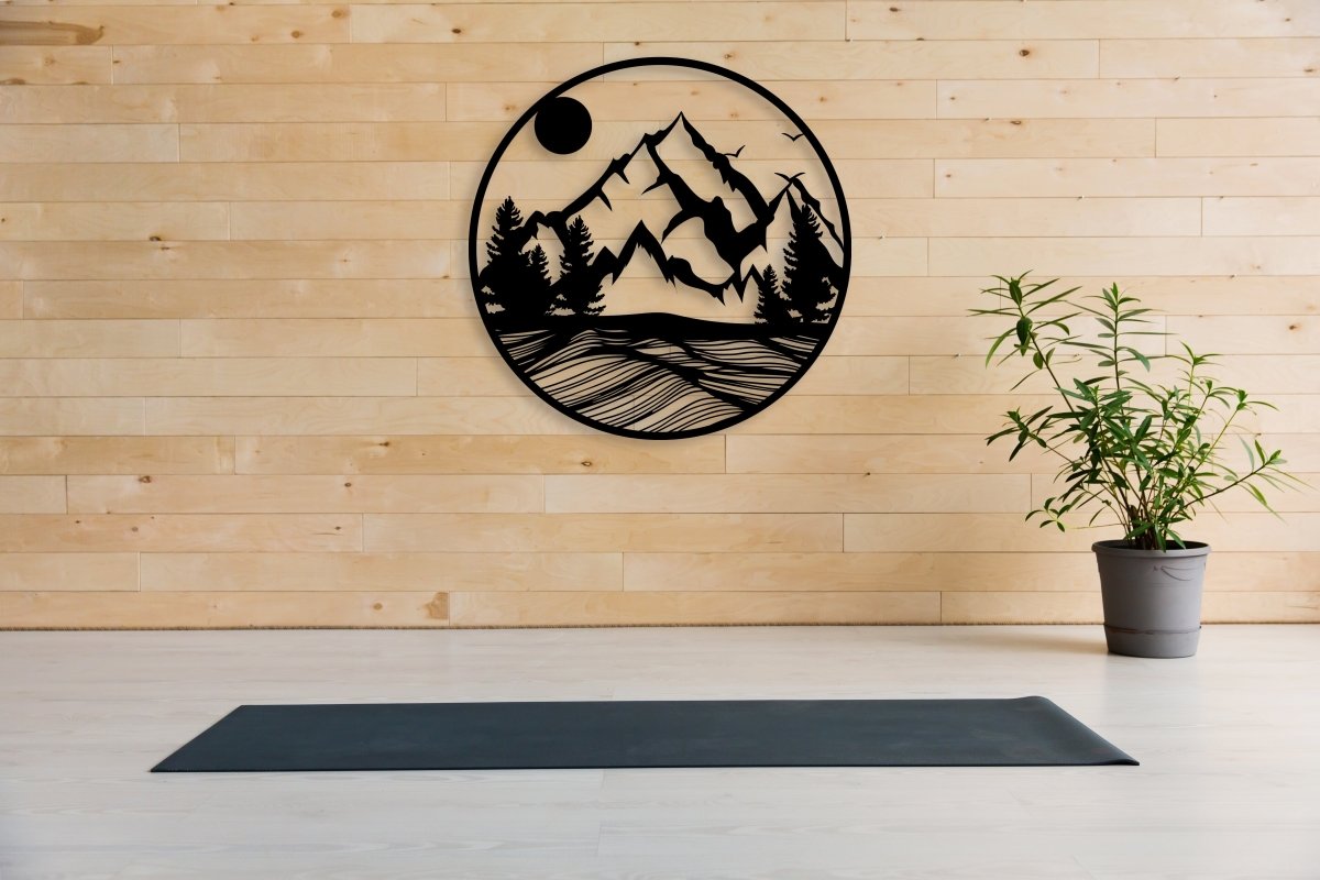 Mountain Forest Metal Wall Art - BrossHome Metal Wall Art