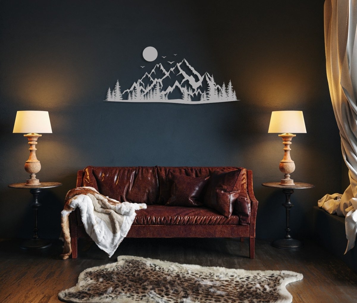 Mountain Metal Wall Art Decor - BrossHome Metal Wall Art