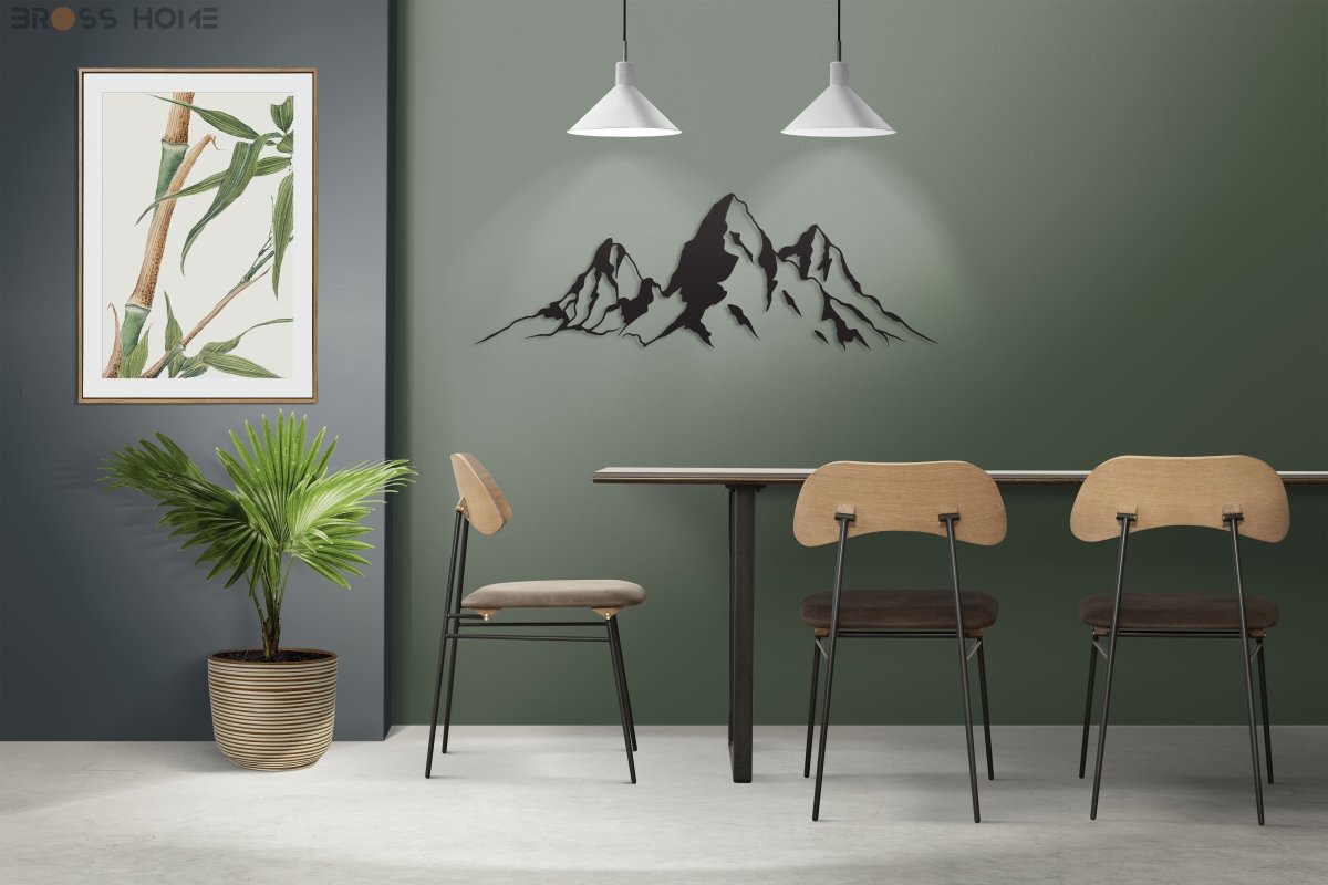 Mountain Range Metal Wall Art - BrossHome Metal Wall Art