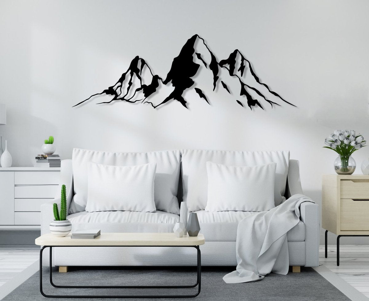Mountain Range Metal Wall Art - BrossHome Metal Wall Art