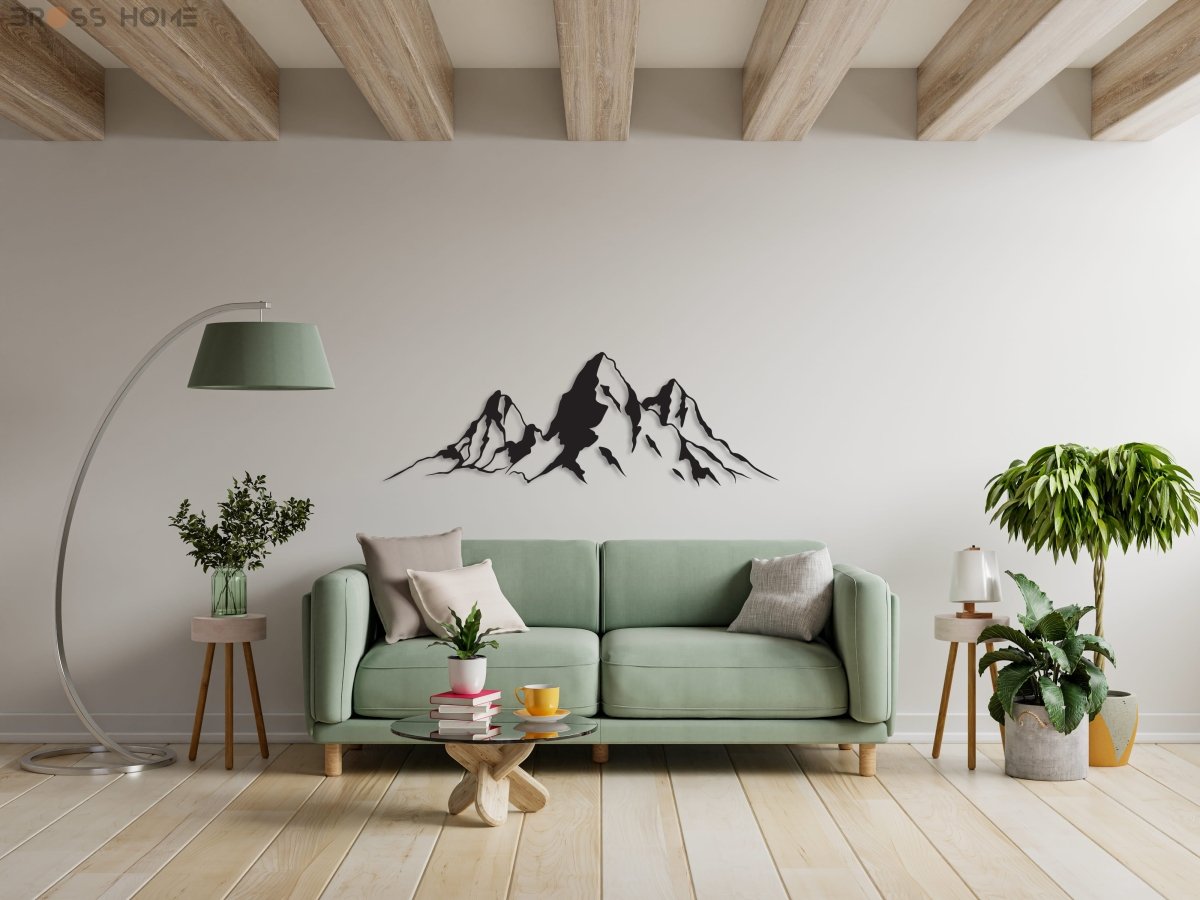 Mountain Range Metal Wall Art - BrossHome Metal Wall Art