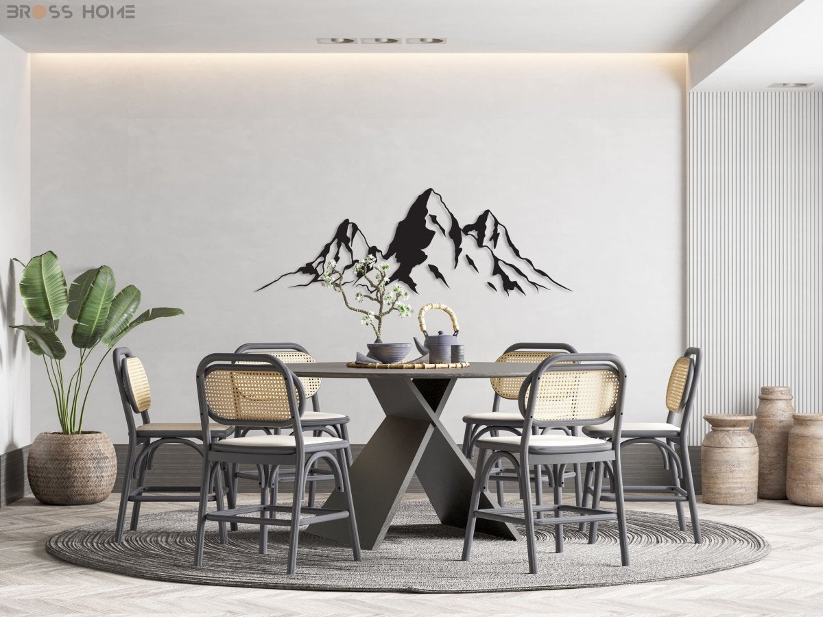 Mountain Range Metal Wall Art - BrossHome Metal Wall Art