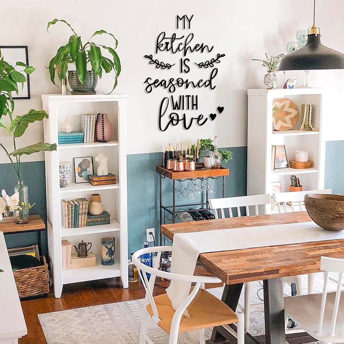 "My Kitchen Is Seasoned With Love" Metal Wall Sign - BrossHome Metal Wall Art