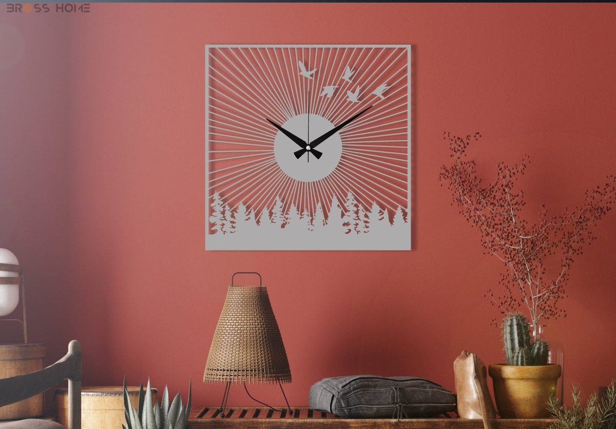 Nature Wall Clock - BrossHome Metal Wall Art