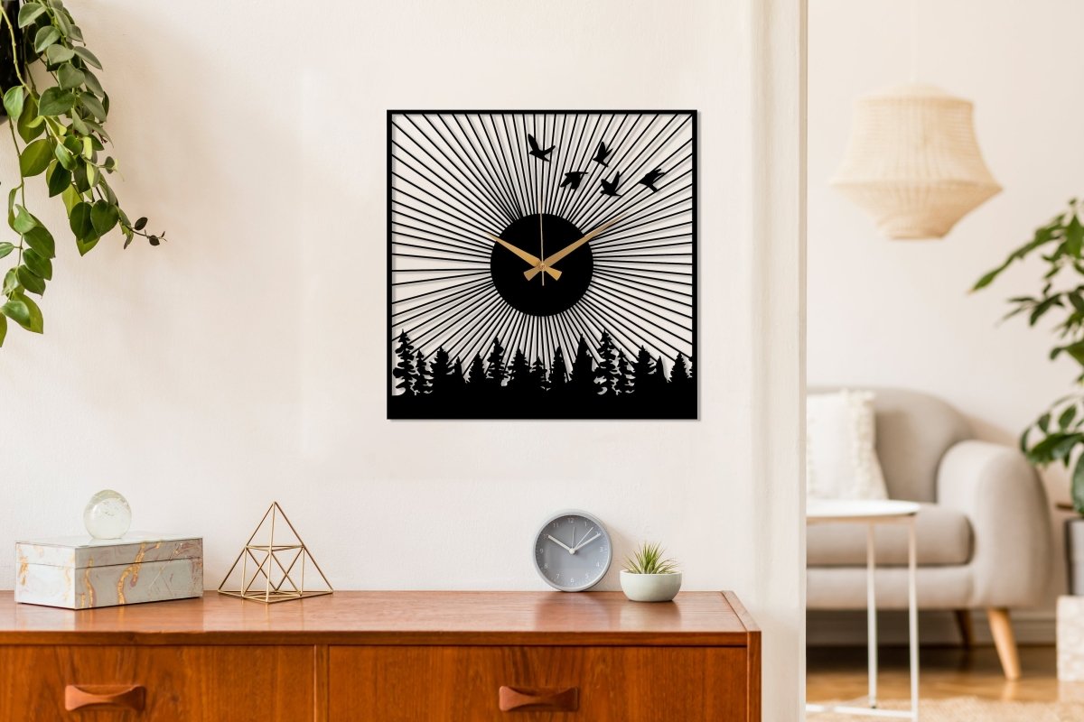 Nature Wall Clock - BrossHome Metal Wall Art