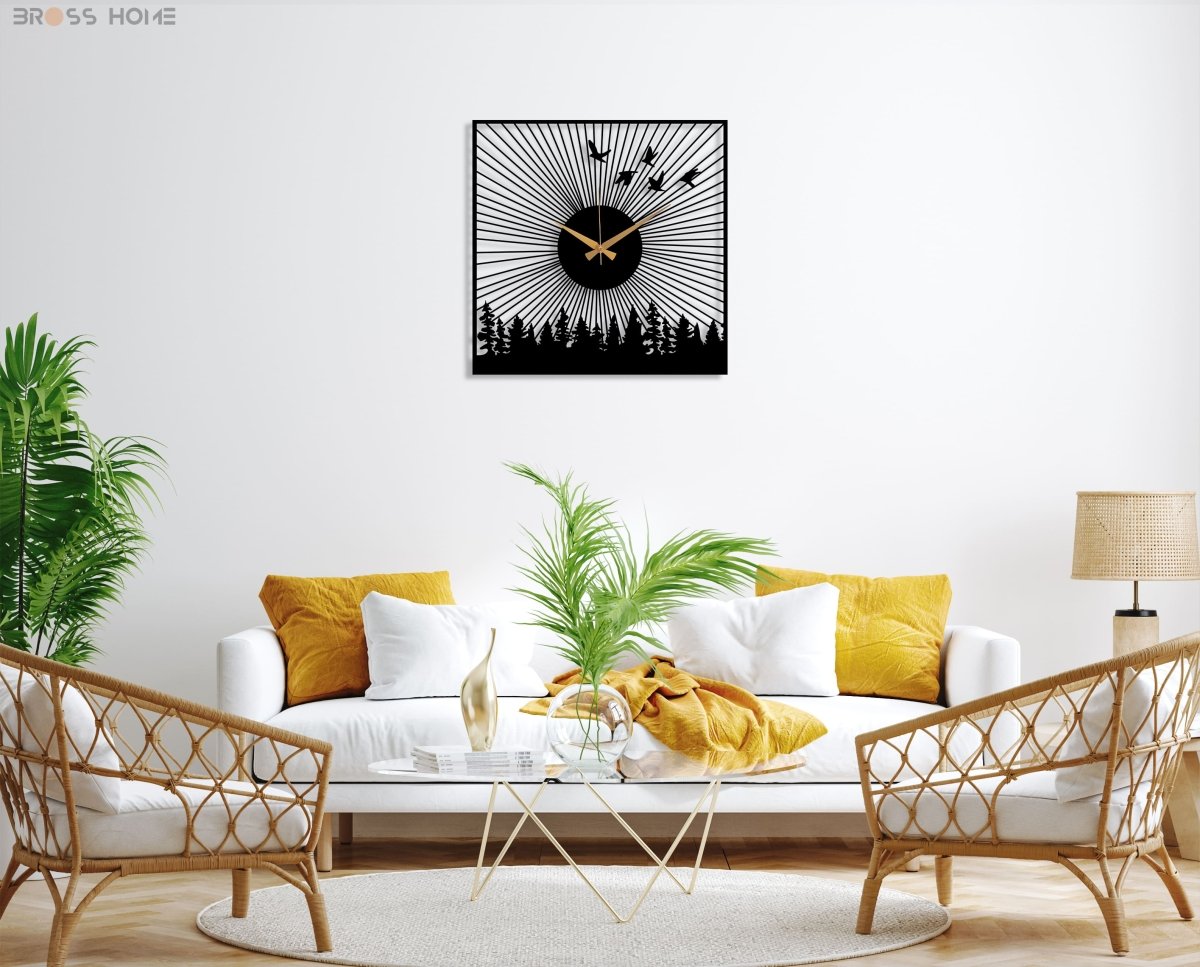 Nature Wall Clock - BrossHome Metal Wall Art