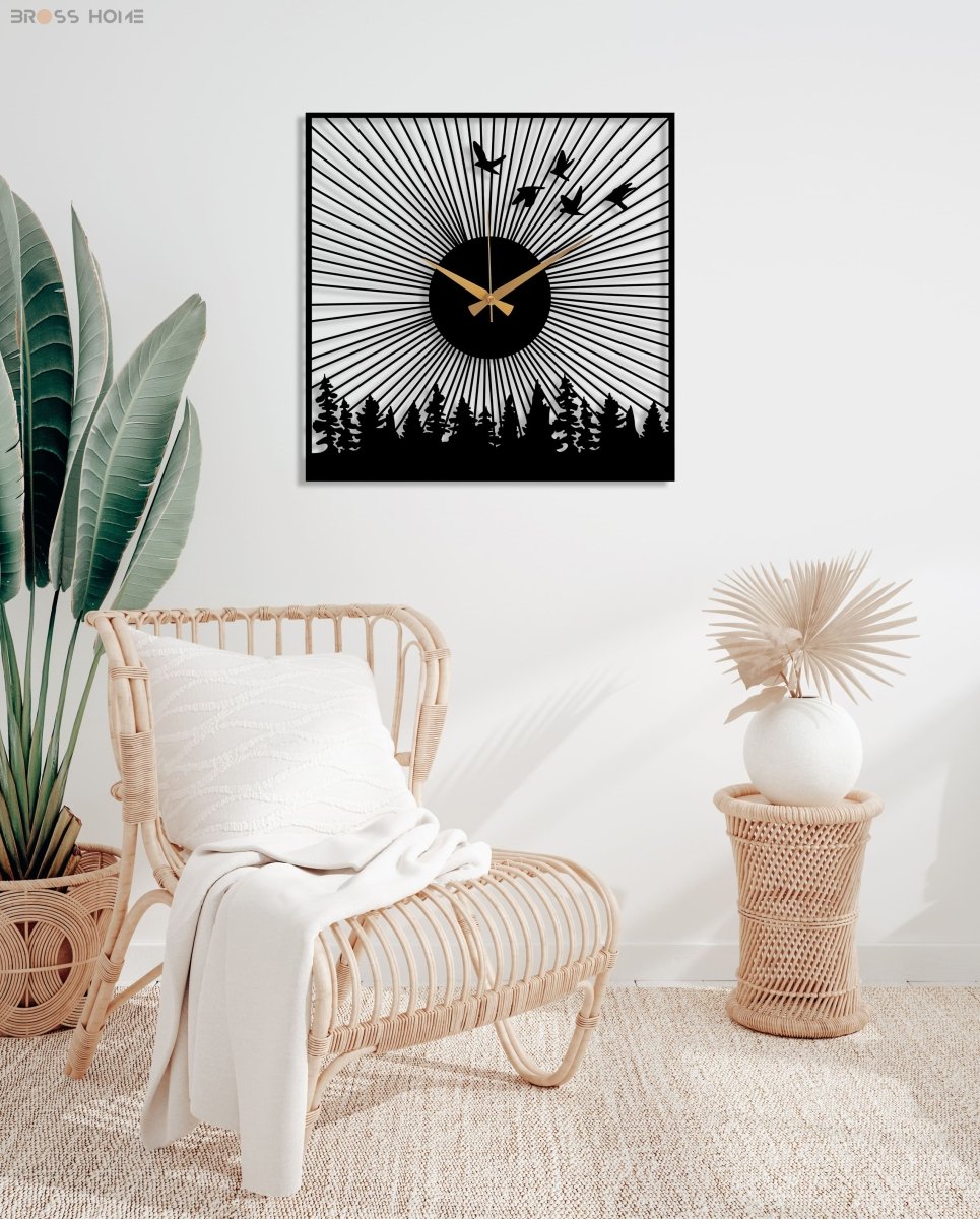 Nature Wall Clock - BrossHome Metal Wall Art