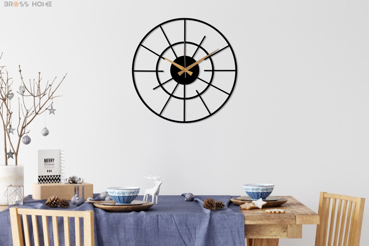 Oversized Wall Clocks For Living Room - BrossHome Metal Wall Art