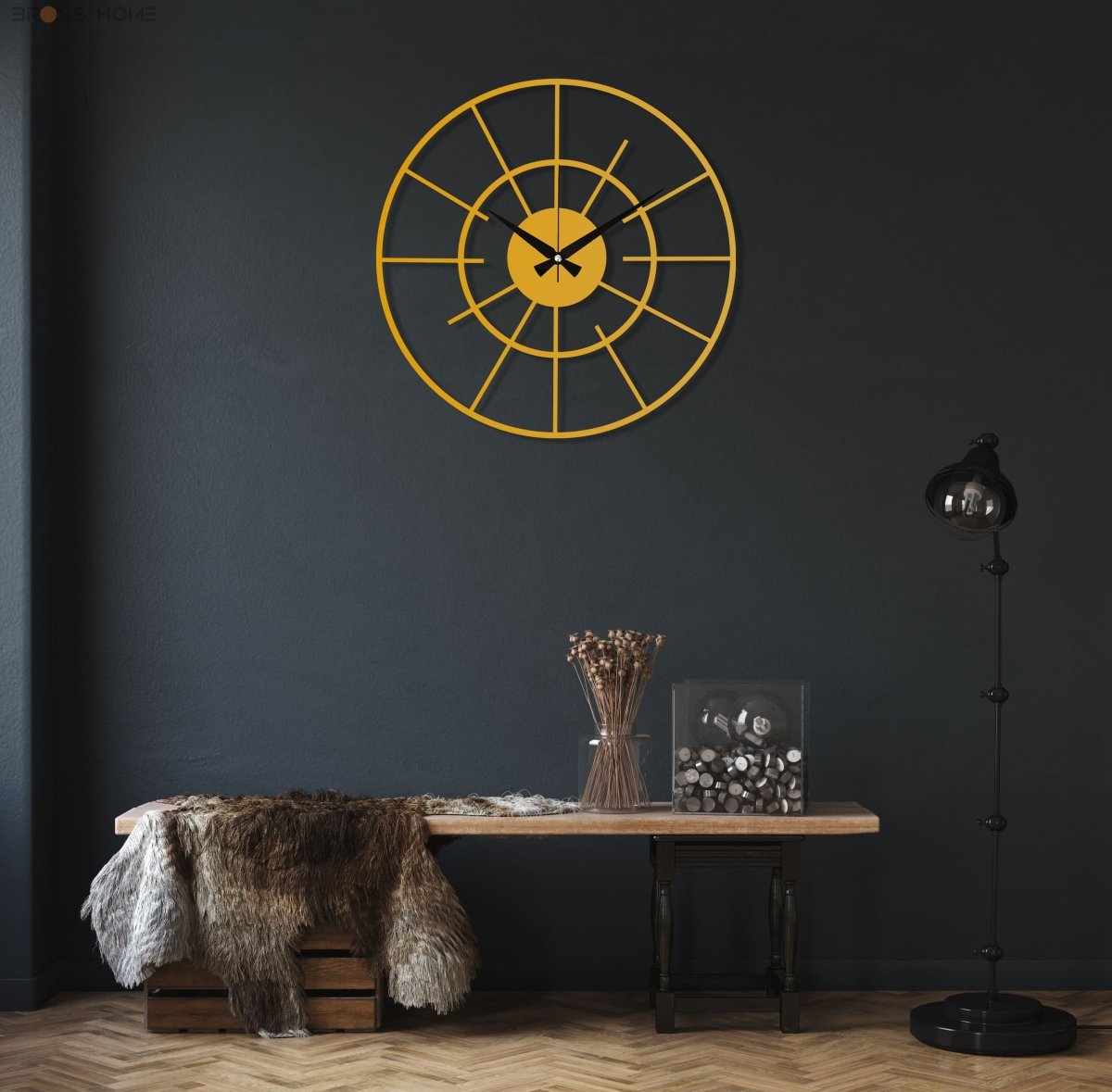 Oversized Wall Clocks For Living Room - BrossHome Metal Wall Art