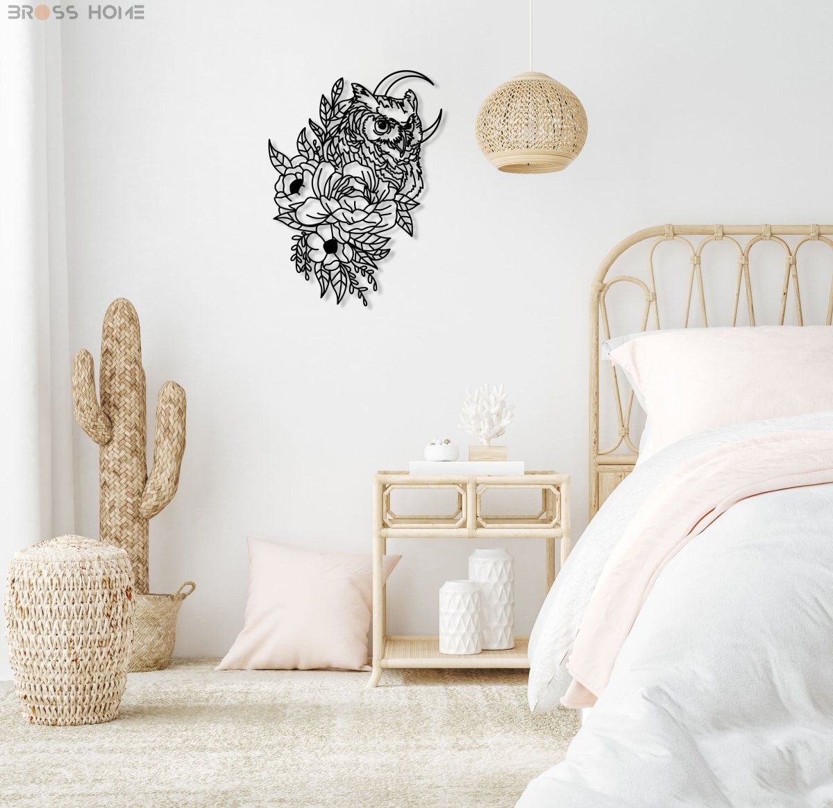 Owl Metal Wall Art - BrossHome Metal Wall Art