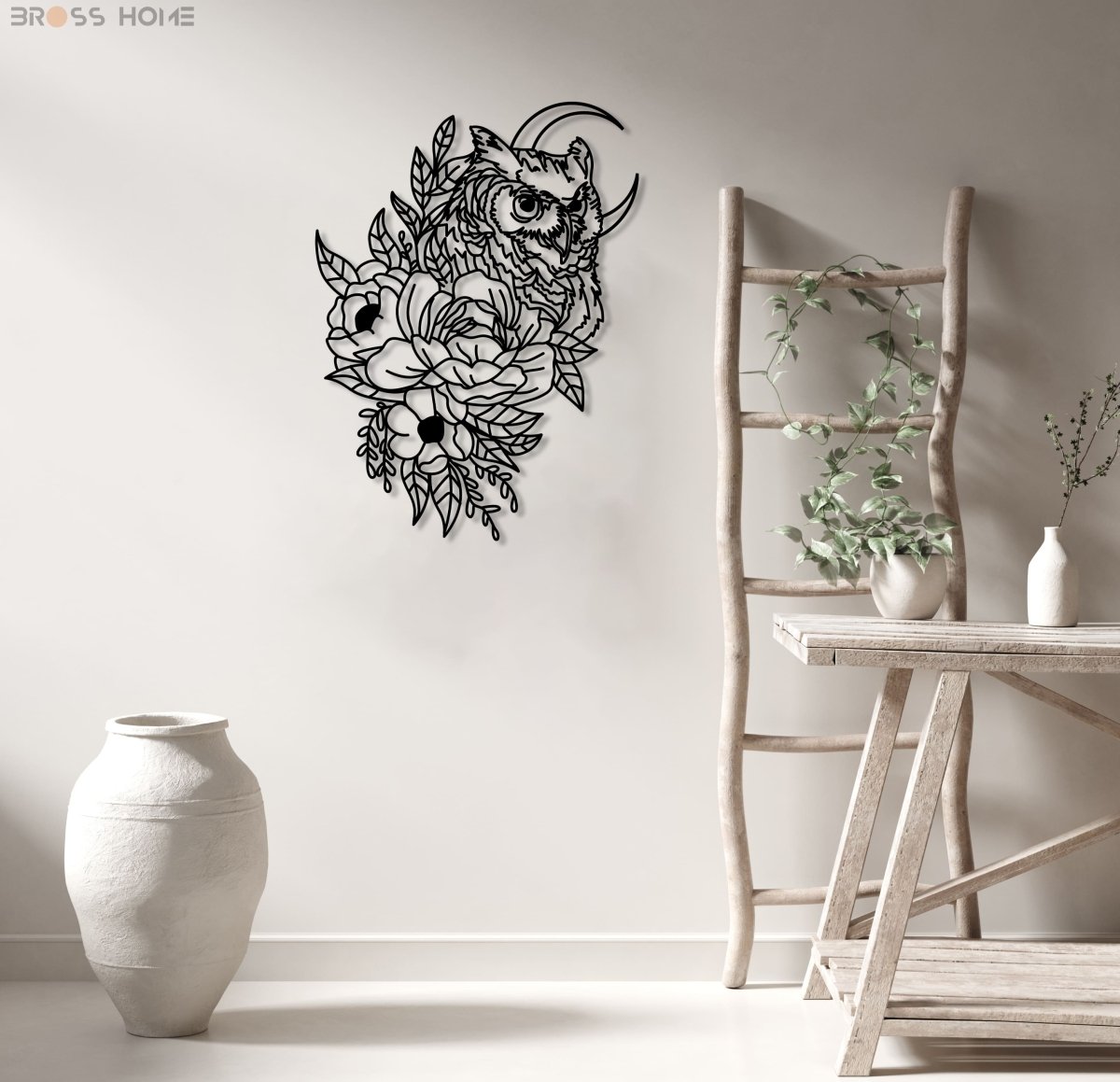 Owl Metal Wall Art - BrossHome Metal Wall Art