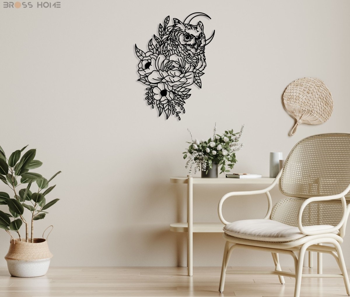 Owl Metal Wall Art - BrossHome Metal Wall Art