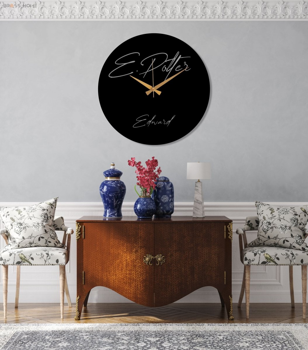 Personalized Metal Wall Clock - BrossHome Metal Wall Art