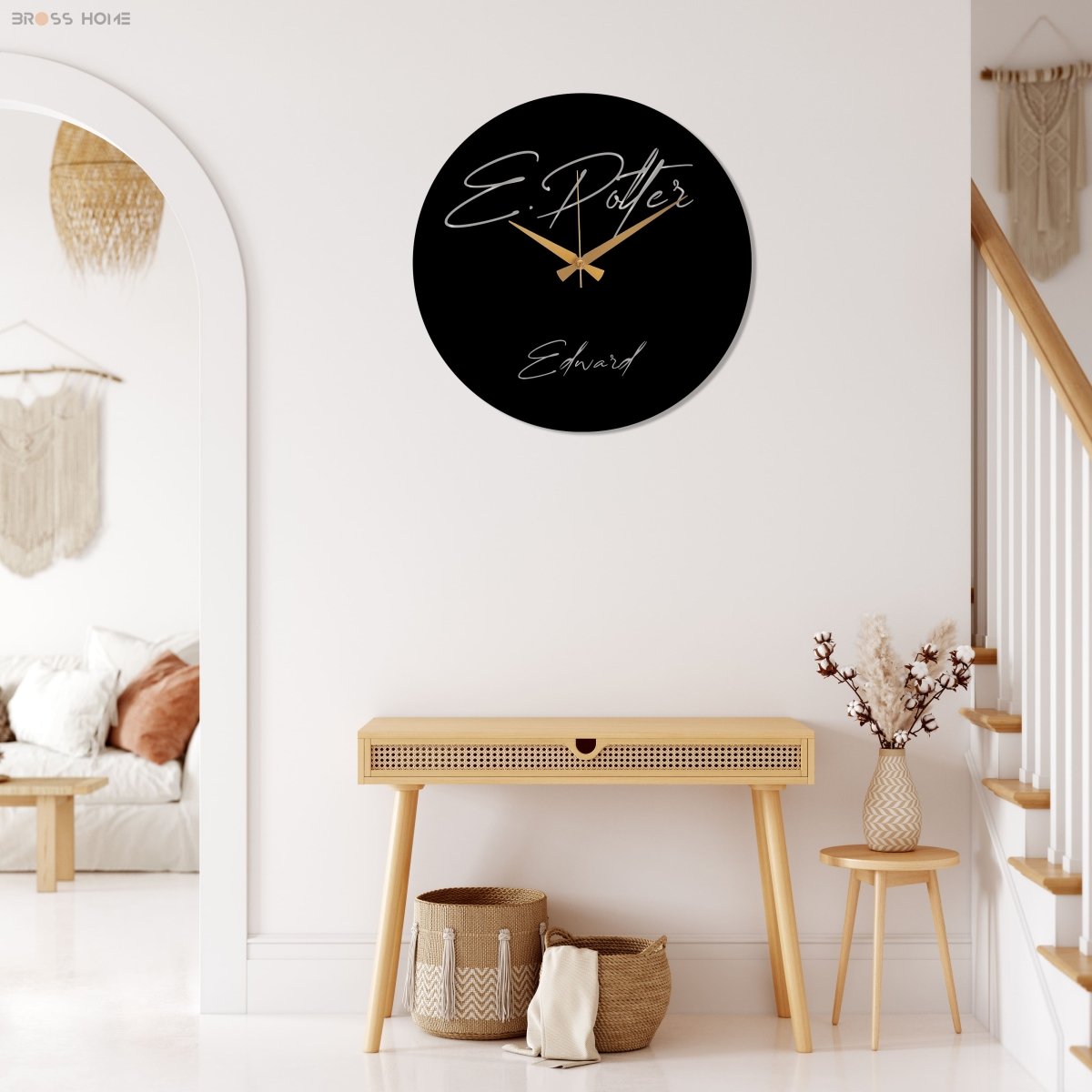 Personalized Metal Wall Clock - BrossHome Metal Wall Art