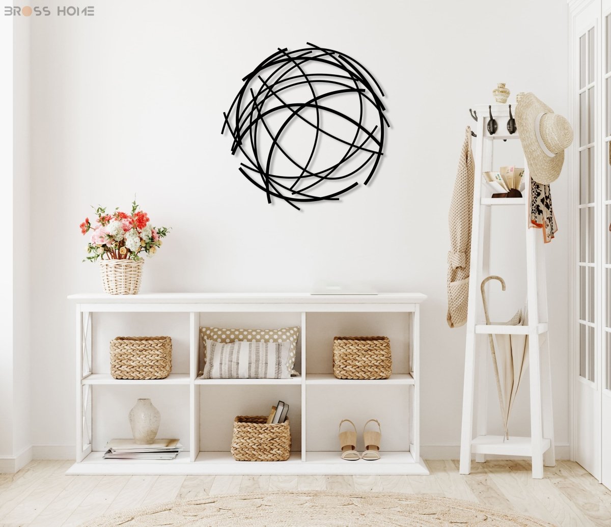 Round Abstract Wall Art - BrossHome Metal Wall Art