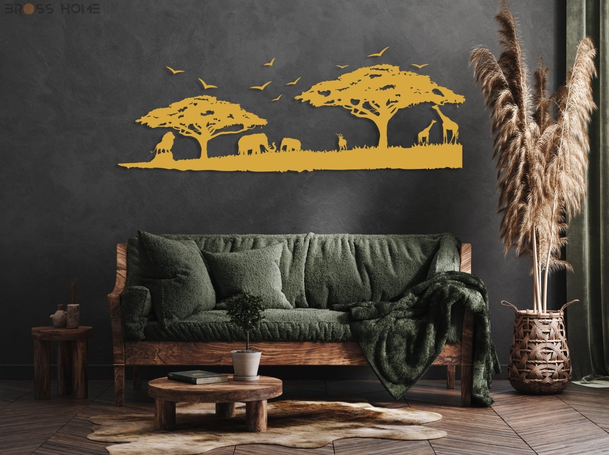 Safari Animal Wall Decor - BrossHome Metal Wall Art