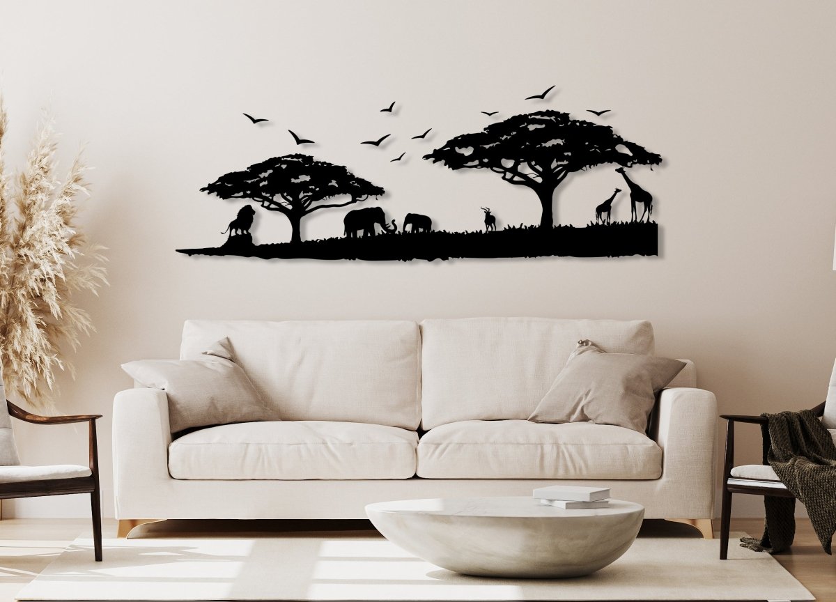 Safari Animal Wall Decor - BrossHome Metal Wall Art