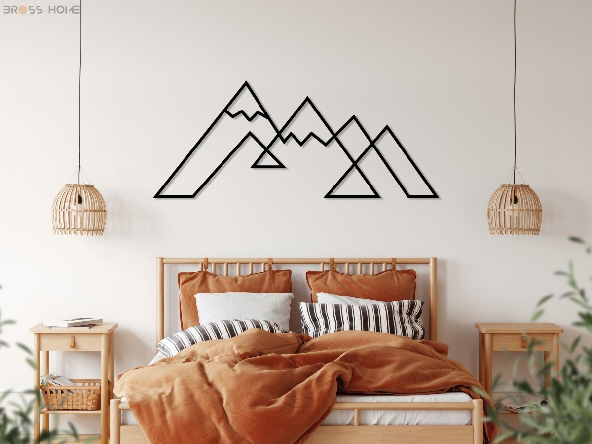 Snowy Mountain Metal Wall Decor - BrossHome Metal Wall Art
