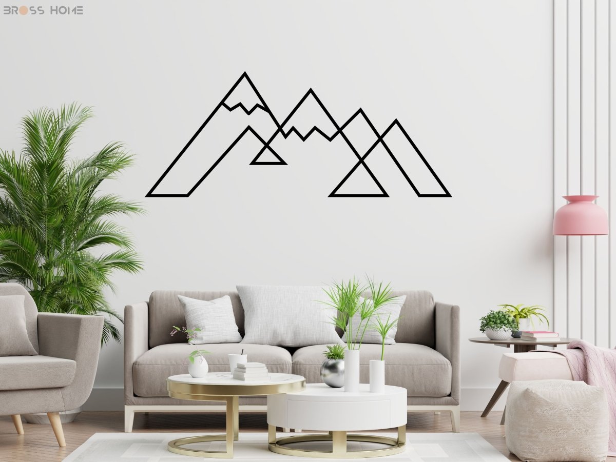 Snowy Mountain Metal Wall Decor - BrossHome Metal Wall Art