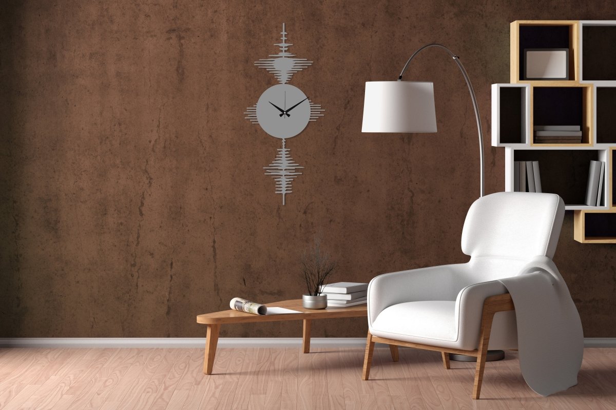 Soundwave Metal Wall Clock - BrossHome Metal Wall Art