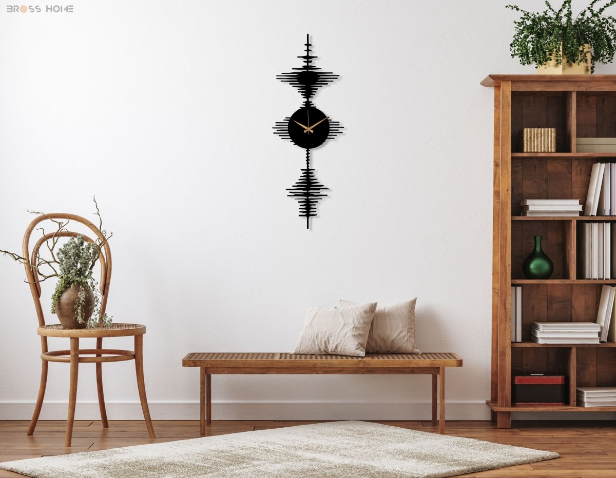 Soundwave Metal Wall Clock - BrossHome Metal Wall Art