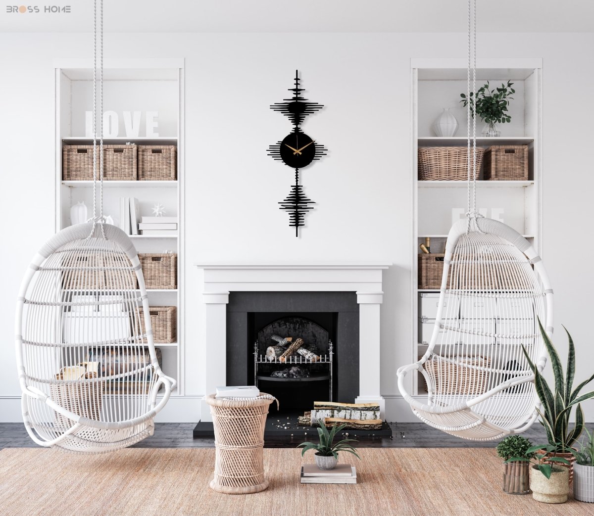 Soundwave Metal Wall Clock - BrossHome Metal Wall Art