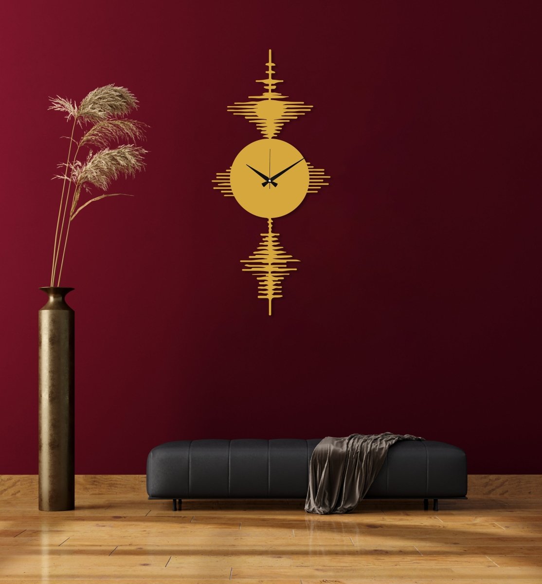 Soundwave Metal Wall Clock - BrossHome Metal Wall Art