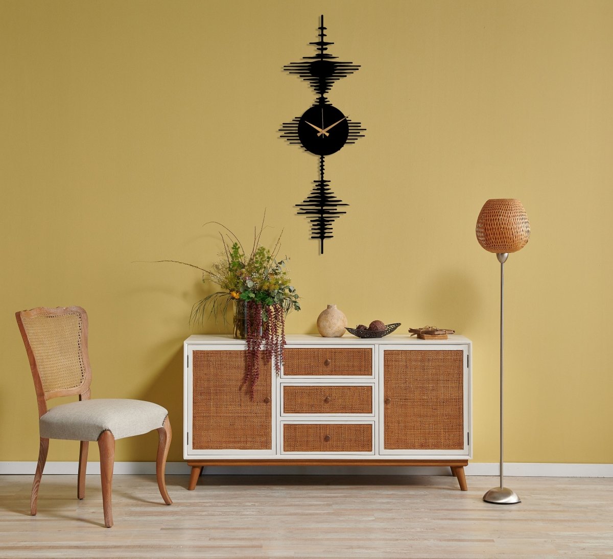 Soundwave Metal Wall Clock - BrossHome Metal Wall Art