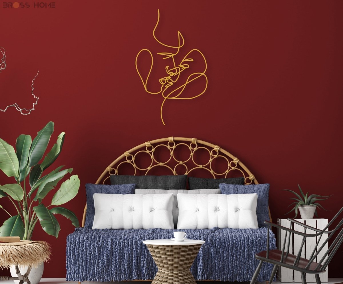 The Kiss Wall Art - BrossHome Metal Wall Art