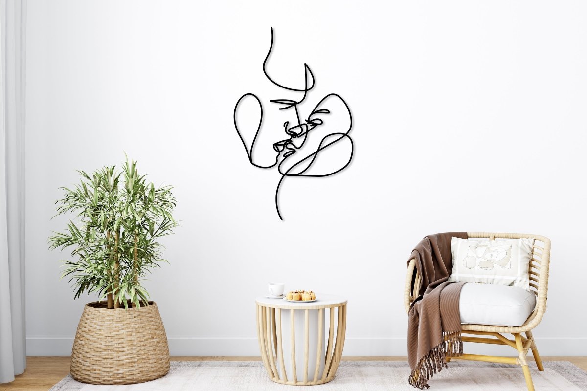 The Kiss Wall Art - BrossHome Metal Wall Art