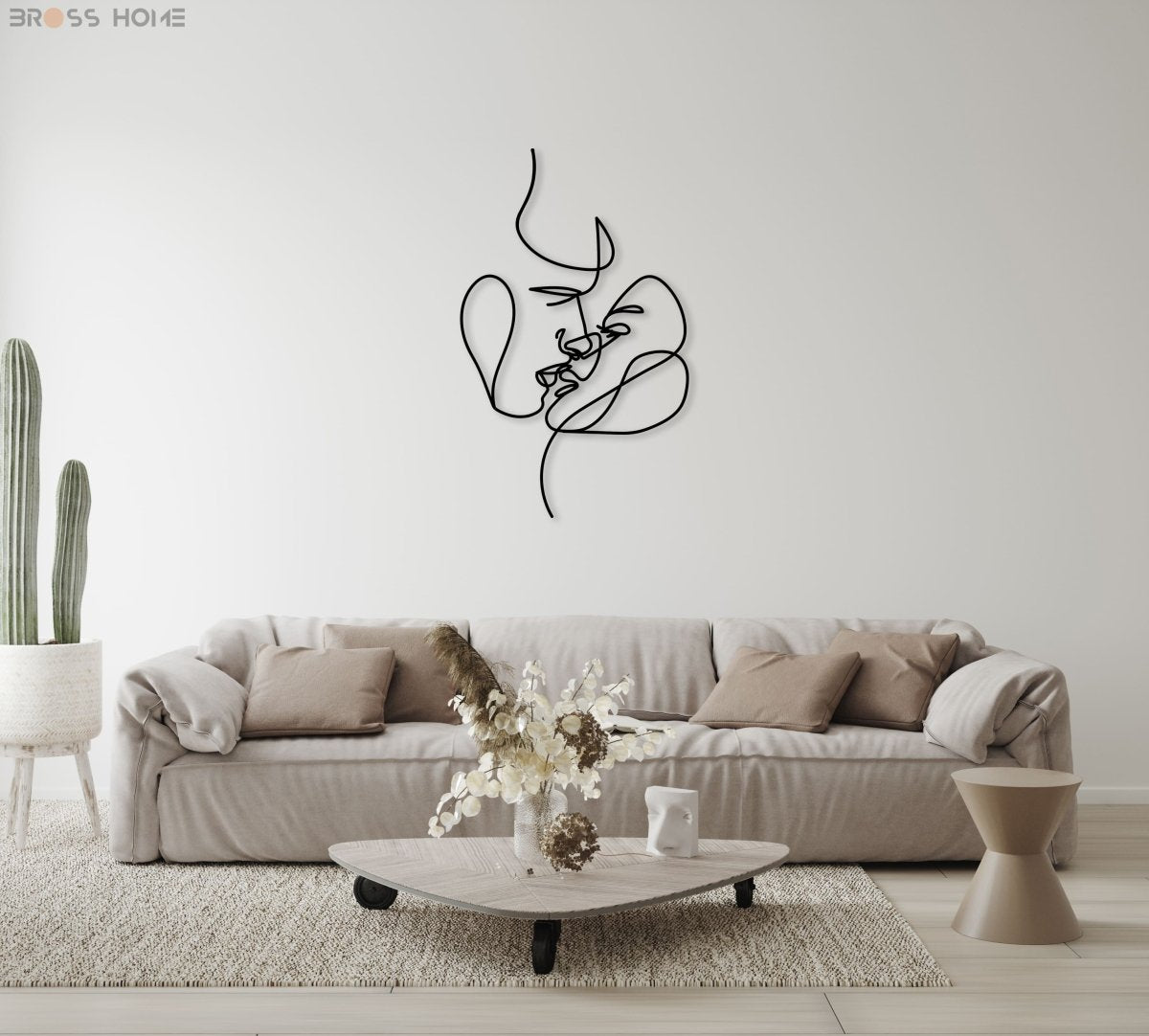 The Kiss Wall Art - BrossHome Metal Wall Art