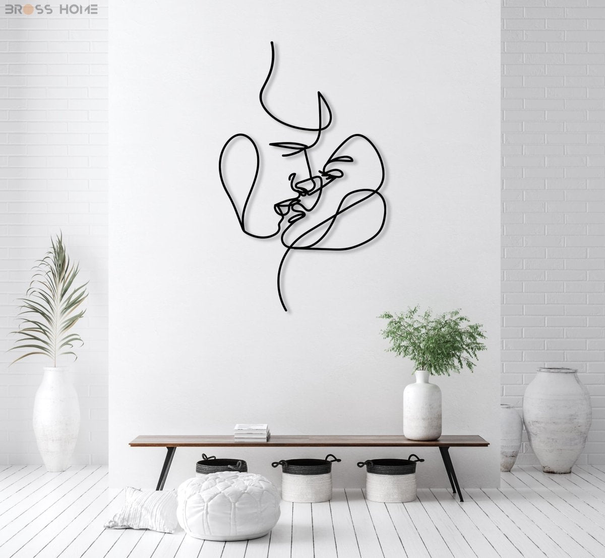 The Kiss Wall Art - BrossHome Metal Wall Art