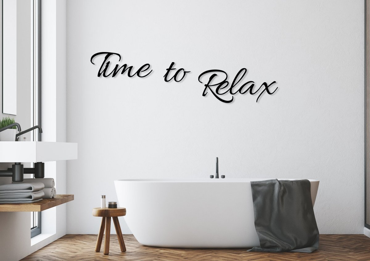 Time To Relax Sign - BrossHome Metal Wall Art