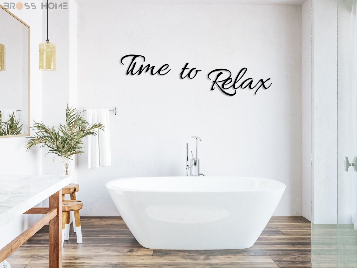 Time To Relax Sign - BrossHome Metal Wall Art