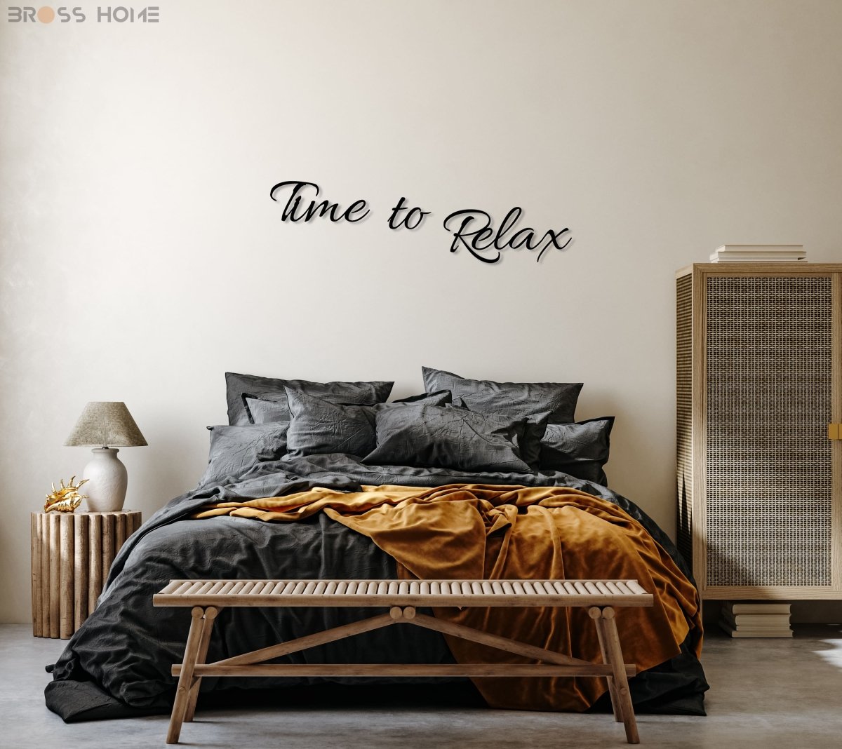 Time To Relax Sign - BrossHome Metal Wall Art