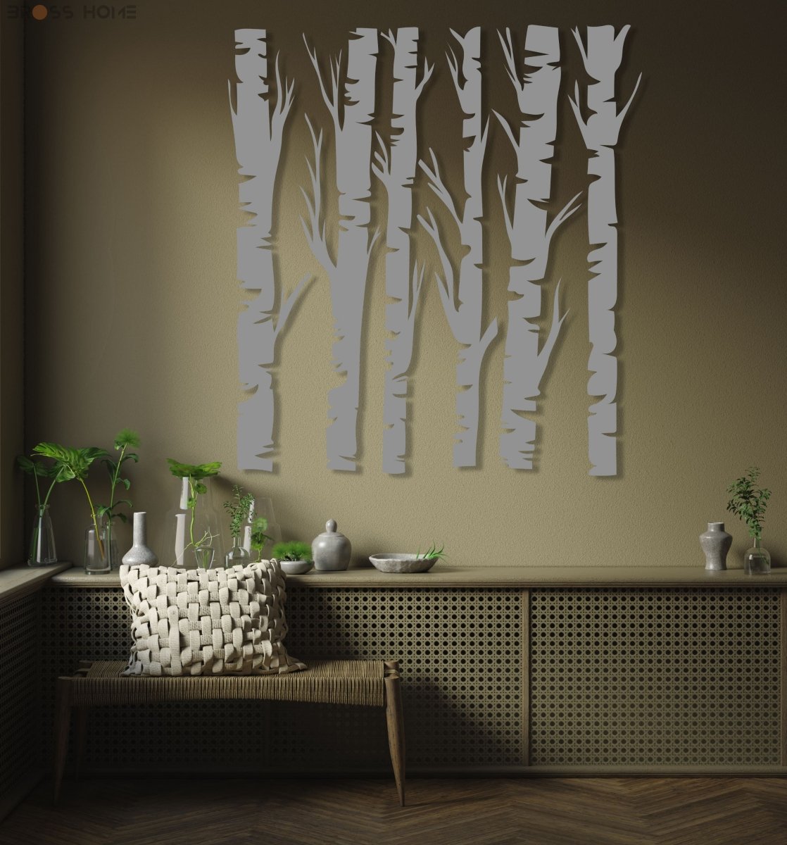 Tree Branch Wall Decor (Set Of 6) - BrossHome Metal Wall Art